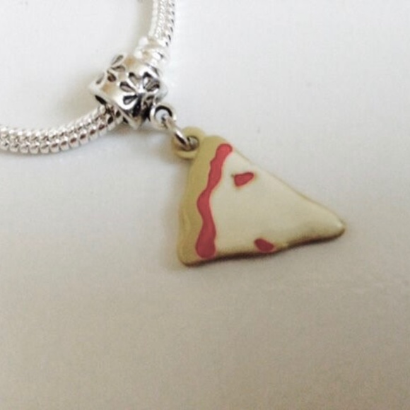 “PIZZA” Dangling Charm Bead For European Style Charm Bracelets - Picture 3 of 3